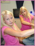 Cute blonde Milton twins tag team fucking in this wild hardcore action scene!